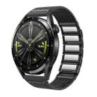 For Huawei Watch 4 / 4 Pro 22mm Magnetic Clasp Braided Chain Stainless Steel Watch Band(Titanium Gray) - 1