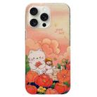 For iPhone 15 Pro Max Double Sided IMD Full Coverage TPU Phone Case(Red Flower Doll Little Girl) - 1