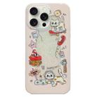 For iPhone 15 Pro Double Sided IMD Full Coverage TPU Phone Case(Skateboard Cat Pentagram) - 1