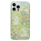 For iPhone 15 Pro Double Sided IMD Full Coverage TPU Phone Case(Rabbit Tulip) - 1