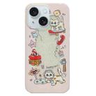 For iPhone 15 Double Sided IMD Full Coverage TPU Phone Case(Skateboard Cat Pentagram) - 1