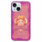 For iPhone 15 Double Sided IMD Full Coverage TPU Phone Case(Bow Headscarf Girl) - 1