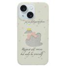 For iPhone 15 Double Sided IMD Full Coverage TPU Phone Case(Hollow Bow Swan) - 1