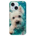 For iPhone 15 Double Sided IMD Full Coverage TPU Phone Case(Schnauzer) - 1