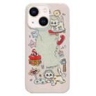 For iPhone 14 Double Sided IMD Full Coverage TPU Phone Case(Skateboard Cat Pentagram) - 1