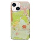 For iPhone 14 Double Sided IMD Full Coverage TPU Phone Case(Cat Picnic Cake) - 1