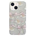 For iPhone 14 Double Sided IMD Full Coverage TPU Phone Case(Bow Cake Cloud Puppy) - 1