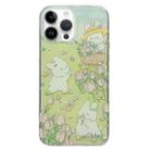 For iPhone 14 Pro Double Sided IMD Full Coverage TPU Phone Case(Rabbit Tulip) - 1