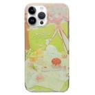 For iPhone 14 Pro Double Sided IMD Full Coverage TPU Phone Case(Cat Picnic Cake) - 1