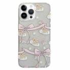 For iPhone 14 Pro Double Sided IMD Full Coverage TPU Phone Case(Bow Cake Cloud Puppy) - 1