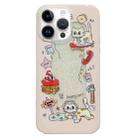 For iPhone 14 Pro Max Double Sided IMD Full Coverage TPU Phone Case(Skateboard Cat Pentagram) - 1