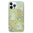 For iPhone 14 Pro Max Double Sided IMD Full Coverage TPU Phone Case(Rabbit Tulip) - 1