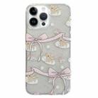 For iPhone 14 Pro Max Double Sided IMD Full Coverage TPU Phone Case(Bow Cake Cloud Puppy) - 1