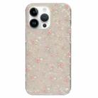 For iPhone 14 Pro Max Double Sided IMD Full Coverage TPU Phone Case(Pink White Flowers) - 1