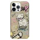 For iPhone 13 Pro Max Double Sided IMD Full Coverage TPU Phone Case(Red Glasses Puppy Love) - 1