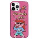 For iPhone 13 Pro Double Sided IMD Full Coverage TPU Phone Case(Rabbit T-shirt Girl) - 1