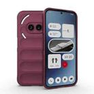 For Nothing Phone 2a Magic Shield TPU + Flannel Phone Case(Wine Red) - 1