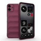 For Nothing CMF Phone 1 Magic Shield TPU + Flannel Phone Case(Wine Red) - 1