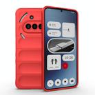 For Nothing Phone 3a Magic Shield TPU + Flannel Phone Case(Red) - 1