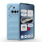For Nothing Phone 3a Magic Shield TPU + Flannel Phone Case(Light Blue) - 1