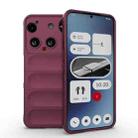 For Nothing Phone 3 Magic Shield TPU + Flannel Phone Case(Wine Red) - 1