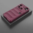 For Nothing Phone 3 Magic Shield TPU + Flannel Phone Case(Wine Red) - 2
