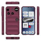 For Nothing Phone 3 Magic Shield TPU + Flannel Phone Case(Wine Red) - 3
