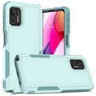 For Motorola Moto G Stylus 5G 2021 2 in 1 PC + TPU Phone Case(Light Green) - 1