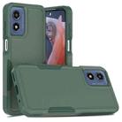 For Motorola Moto G Play 4G 2024 2 in 1 PC + TPU Phone Case(Dark Green) - 1