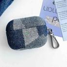 For AirPods Pro Stitching Denim Cloth Bluetooth Earphone Protective Case(Light Color Irregular) - 1