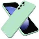 For Samsung Galaxy M35 Pure Color Liquid Silicone Shockproof Phone Case(Green) - 1