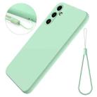 For Samsung Galaxy M35 Pure Color Liquid Silicone Shockproof Phone Case(Green) - 2