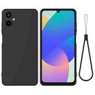 For Samsung Galaxy M06 / F06 5G Pure Color Liquid Silicone Shockproof Phone Case(Black) - 1