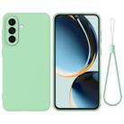 For Samsung Galaxy M56 / F56 5G Pure Color Liquid Silicone Shockproof Phone Case(Green) - 1