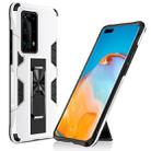 For Huawei P40 Pro+ Soldier Armor Shockproof TPU + PC Magnetic Protective Case with Holder(White) - 1