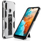 For Huawei Y6 (2019) Soldier Armor Shockproof TPU + PC Magnetic Protective Case with Holder(Silver) - 1