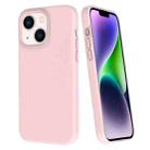For iPhone 14 Big Hole Dopamine PC Phone Case(Pink) - 1