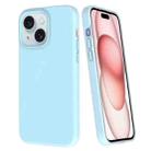 For iPhone 15 Big Hole Dopamine PC Phone Case(Blue) - 1