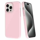 For iPhone 15 Pro Big Hole Dopamine PC Phone Case(Pink) - 1