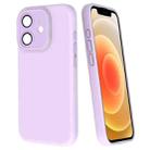 For iPhone 12 Fine Hole Dopamine PC Phone Case(Purple) - 1