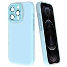 For iPhone 12 Pro Fine Hole Dopamine PC Phone Case(Blue) - 1