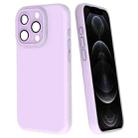 For iPhone 12 Pro Fine Hole Dopamine PC Phone Case(Purple) - 1