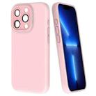 For iPhone 13 Pro Fine Hole Dopamine PC Phone Case(Pink) - 1