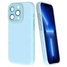 For iPhone 13 Pro Fine Hole Dopamine PC Phone Case(Blue) - 1