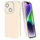 For iPhone 14 Fine Hole Dopamine PC Phone Case(White) - 1