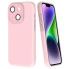 For iPhone 14 Fine Hole Dopamine PC Phone Case(Pink) - 1