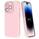 For iPhone 14 Pro Fine Hole Dopamine PC Phone Case(Pink) - 1