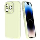 For iPhone 14 Pro Fine Hole Dopamine PC Phone Case(Green) - 1