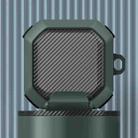 For Galaxy Buds Live / Pro /2 /2 Pro / FE Carbon Fiber TPU Hybrid PC Case with Hook(Army Green) - 1