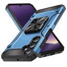 For Samsung Galaxy A15 5G Shockproof Metal Holder Phone Case(Navy Blue) - 1